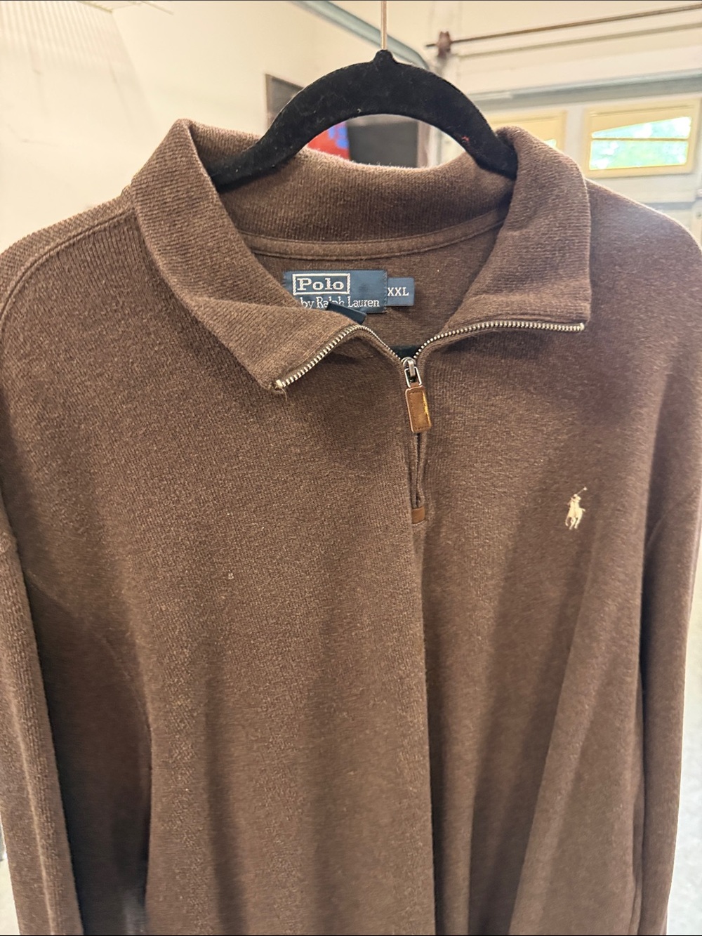 Polo by Ralph Lauren Brown Quarter-Zip Sweater Pullover